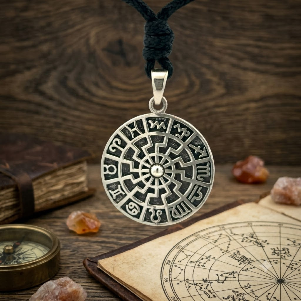 Handmade Astrology Sterling Silver Pewter Gold Brass Necklace Pendant Jewelry