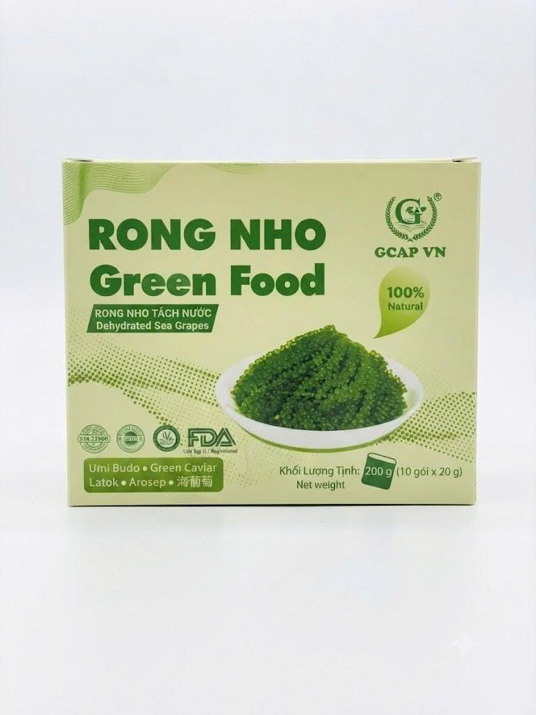 GREEN FOOD Sea Grapes - Dehydrated lato, Organic seaweed 200g