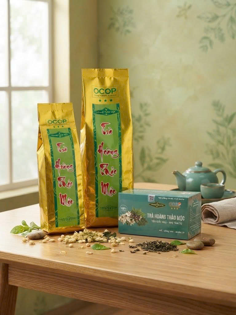 Hoang Thao Moc Tea - Herbal Gynostemma Tea - Supports Insomnia Symptoms - 500g pack
