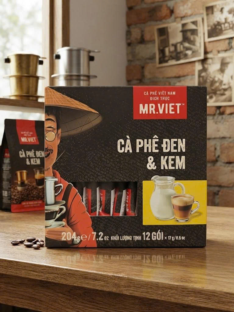 Mr. Viet Vietnamese Instant Coffee 4in1 / 3in1 / 2in1 Cappuccino / Black Americano/ Ginsheng Coffee
