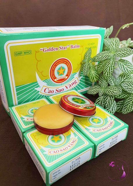 Cao Sao Vang Tiger Balm Golden Star Aromatic Vietnamese Ointment Cream 3 grams, 10 grams , 20 grams