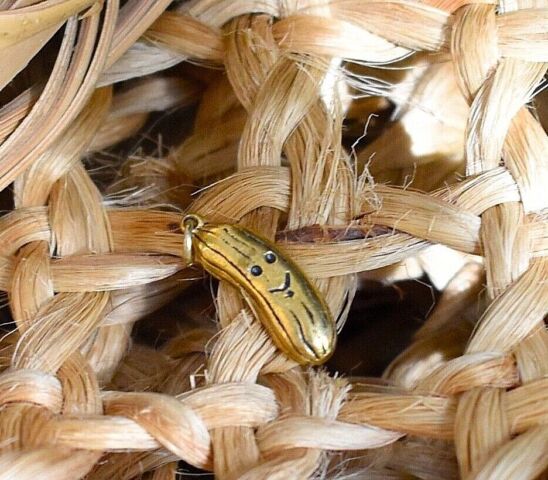 Happy Cucumber Silver Pewter Gold Brass Charm Necklace Pendant Jewelry
