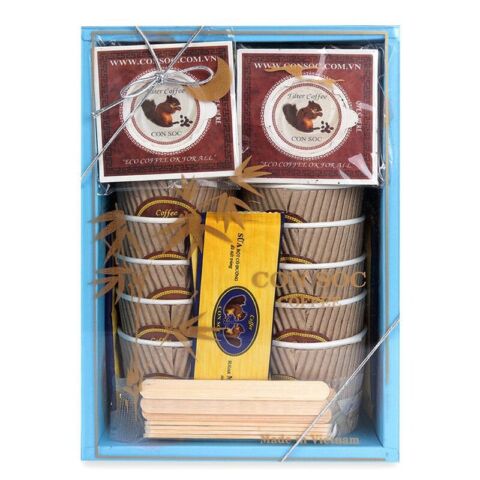 Vietnam Con Soc Black & Milk Paper Cup Paper Filter Coffee