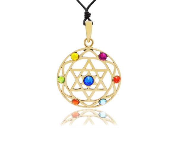 Classic Star of David 92.5 Sterling Pewter Brass Charm Necklace Pendant Jewelry