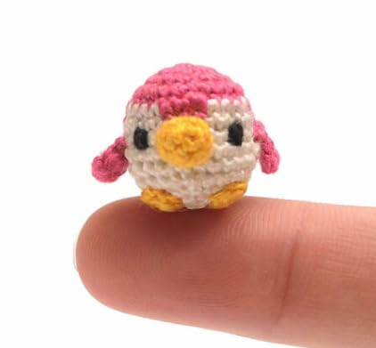 Micro Tiny Miniature Animal Handmade Amigurumi stuffed Toy Knit Crochet Doll VAC