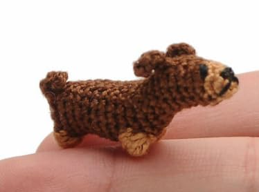 Micro Tiny Miniature Animal Handmade Amigurumi stuffed Toy Knit Crochet Doll VAC