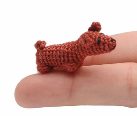 Micro Tiny Miniature Animal Handmade Amigurumi stuffed Toy Knit Crochet Doll VAC