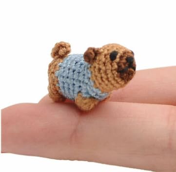 Micro Tiny Miniature Animal Handmade Amigurumi stuffed Toy Knit Crochet Doll VAC