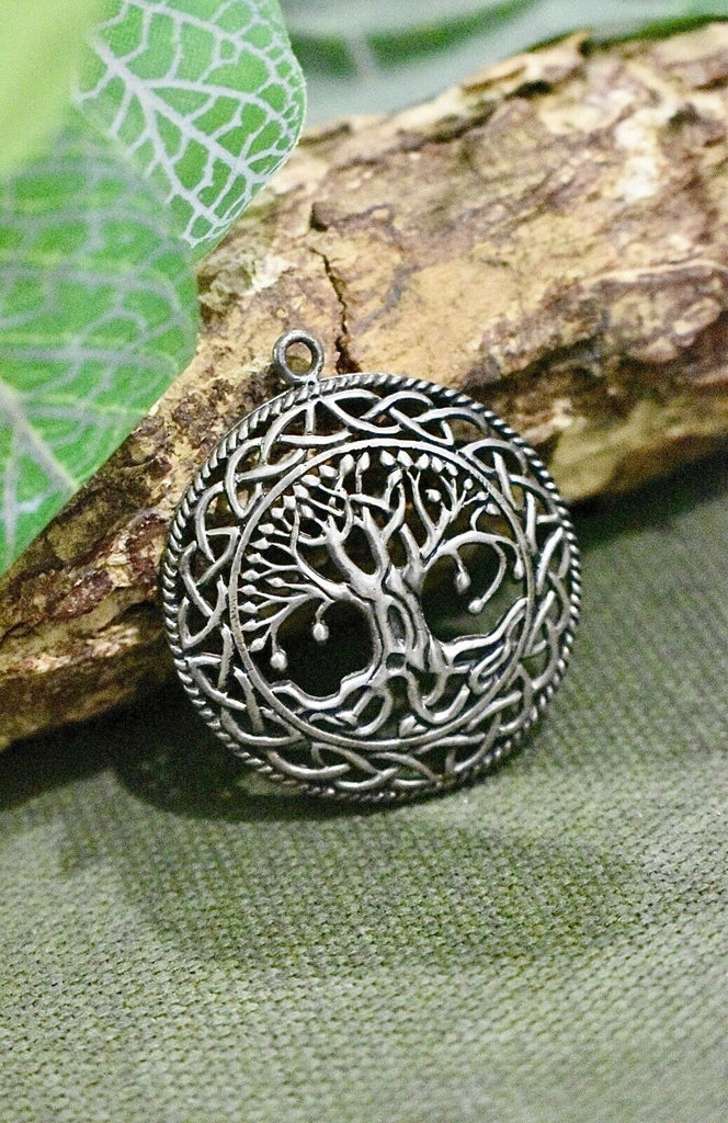 Celtic Tree Of Life 92.5 Sterling Silver Pewter Brass Necklace Pendant Jewelry