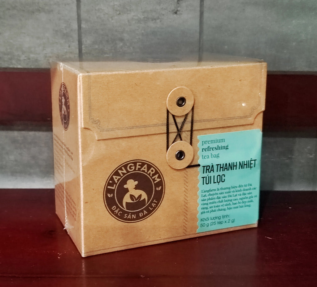 L'angfarm - Assorted Flavors Tea Bags, 1 Box 50grams 25 Tea Bags - Kraft Wrap Design