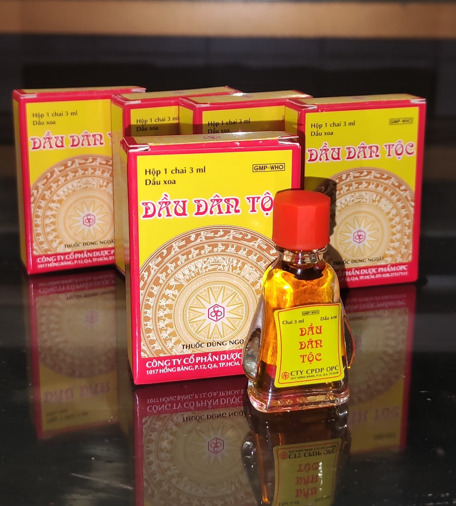 Dầu Dân Tộc - OPC Ethnic Oil - Relieves Headache, Dizziness, Motion Sickness, Seasickness, and Abdominal Pain