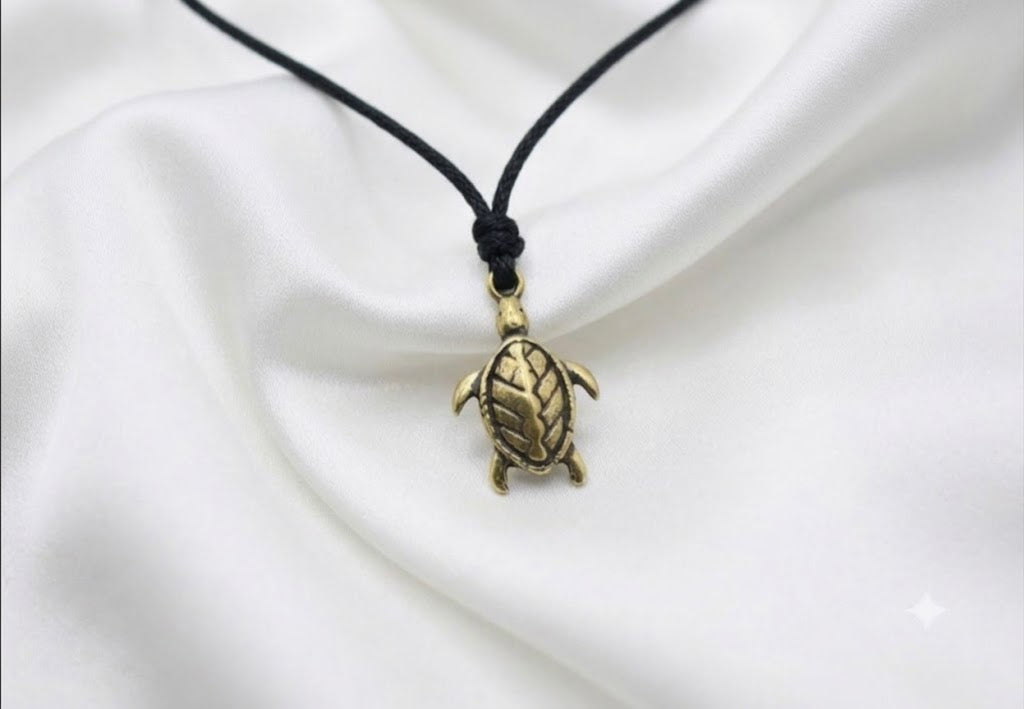 Turtle Tortoise Wildlife 92.5 Sterling Silver Gold Brass Necklace Pendant