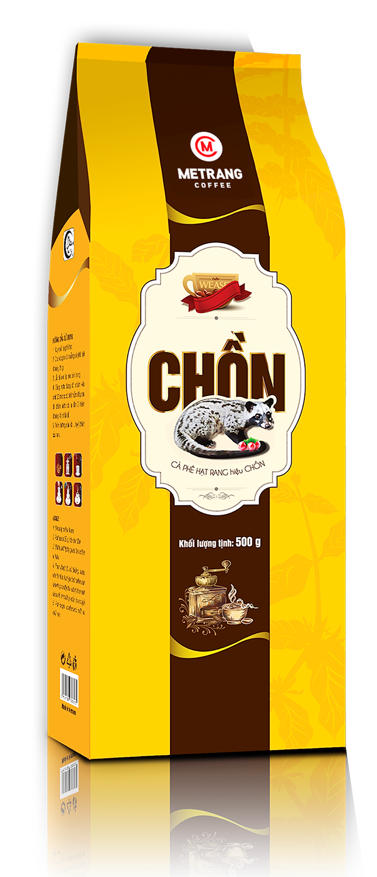 Me Trang Coffee MRO, Weasel, Ocean Blue, Culi Roasted Coffee Beans 500g
