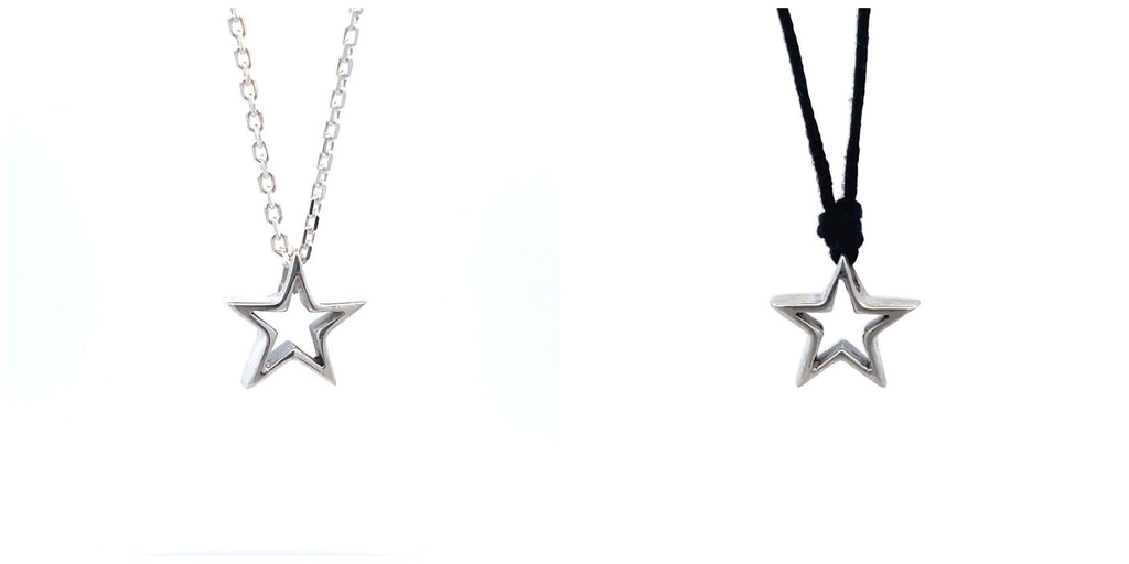 Lovely Star Charm Pendant Sterling Silver Pendant Necklace
