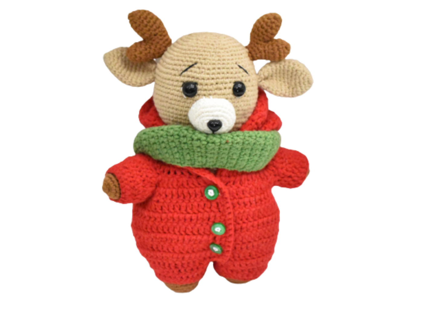 Christmas Deer Handmade Amigurumi Stuffed Toy Knit Crochet Doll VAC