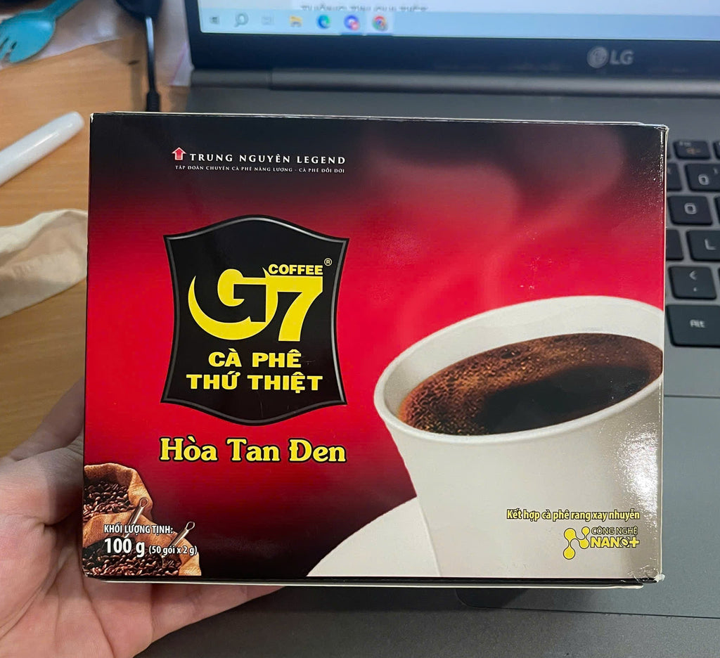 Trung Nguyen G7 Instant Pure Black Coffee - 15 Bags x 2g/ 50 Bags x 2g Grams VietsWay Seller