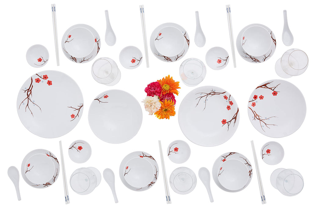 Minh Long Set 2 Pairs Porcelain Ceramic Chopsticks Paper Box