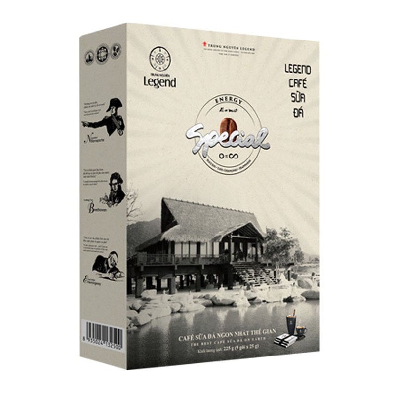 Trung Nguyen Special Legend Iced Coffee Blend With Milk Full Box Gift 225g