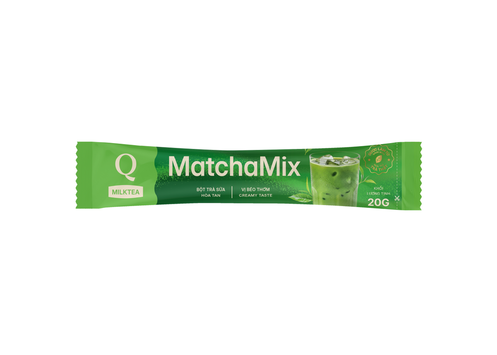 Tran Quang Cafe MatchaMix Milk Tea 24 Sticks Vietnamese Matcha Tea