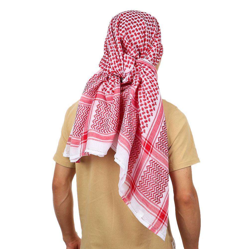Scarf Keffiyeh Shemagh Arab Original Authentic Quality Palestine Red & White