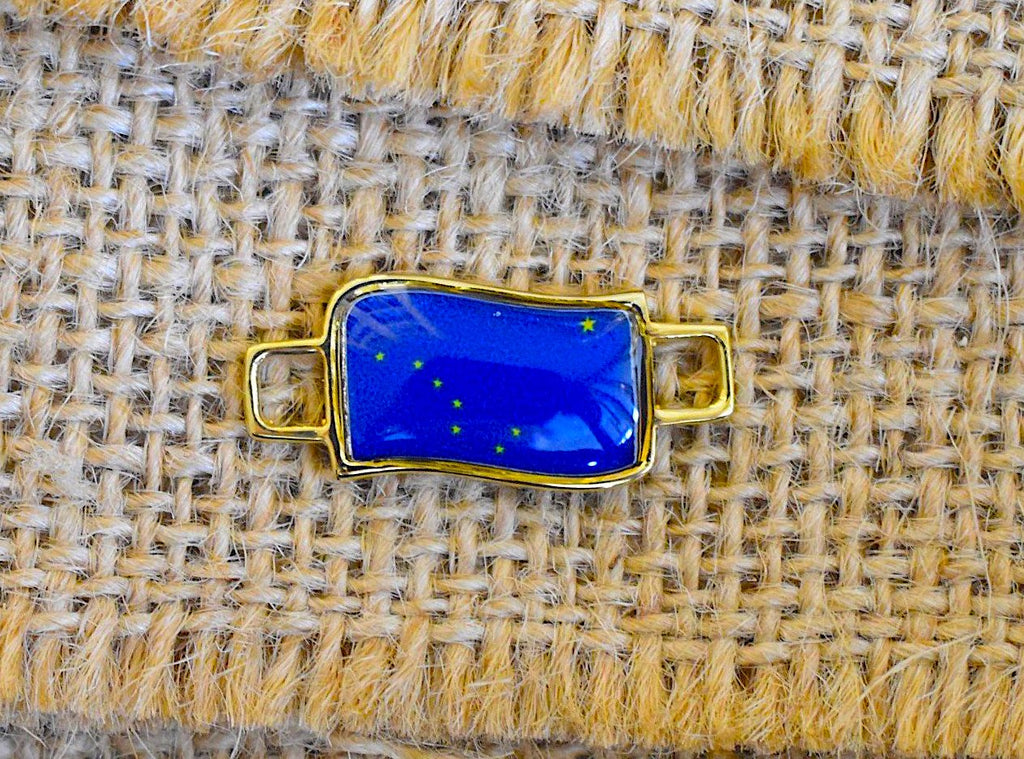 50 States In United State Flag Shoe Lace Keeper Union Worker Charm Work Boots