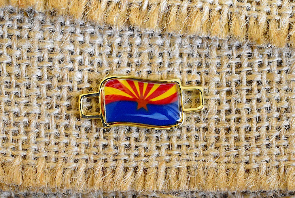 50 States In United State Flag Shoe Lace Keeper Union Worker Charm Work Boots