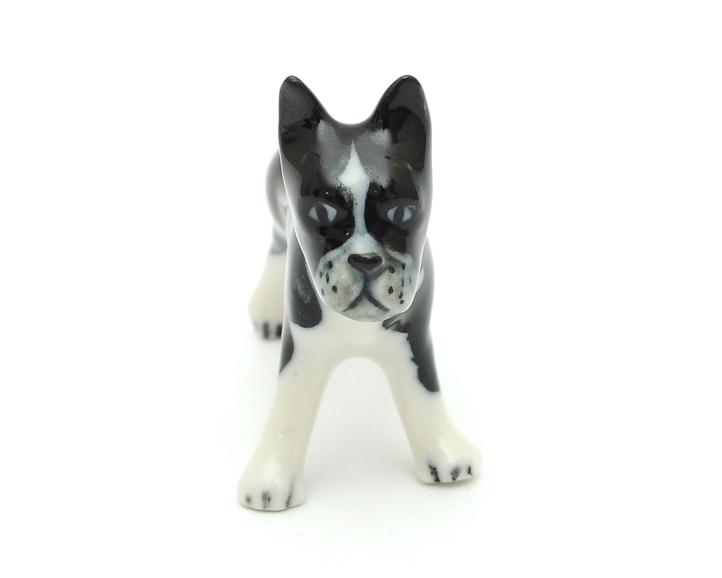 Handmade Miniatures Ceramic French Bulldog Figurine Animals Decor Collection