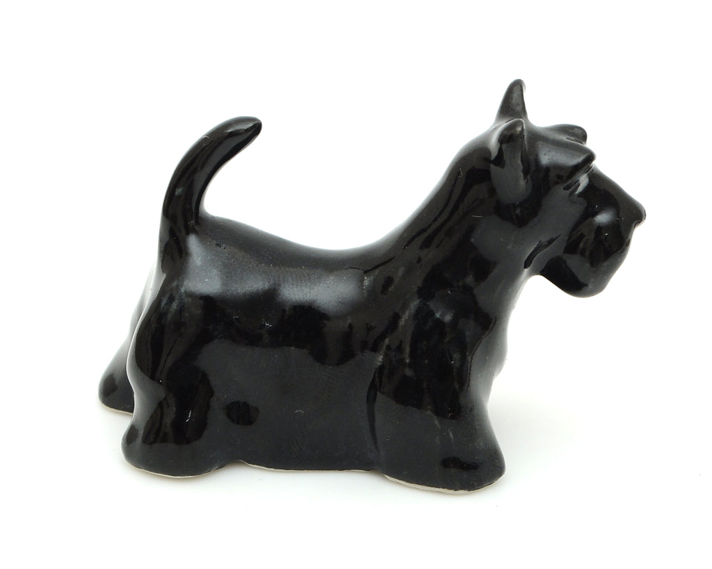Handmade Miniatures Ceramic Sitting & Standing Scottish Terrier Figurine Animals Decor Collection