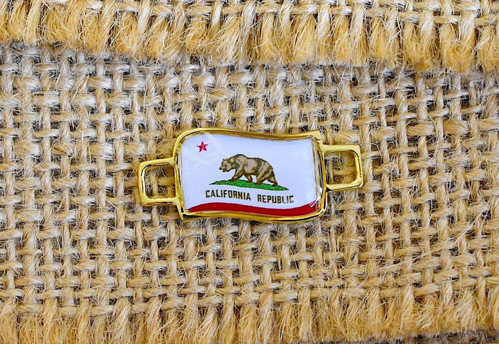 50 States In United State Flag Shoe Lace Keeper Union Worker Charm Work Boots