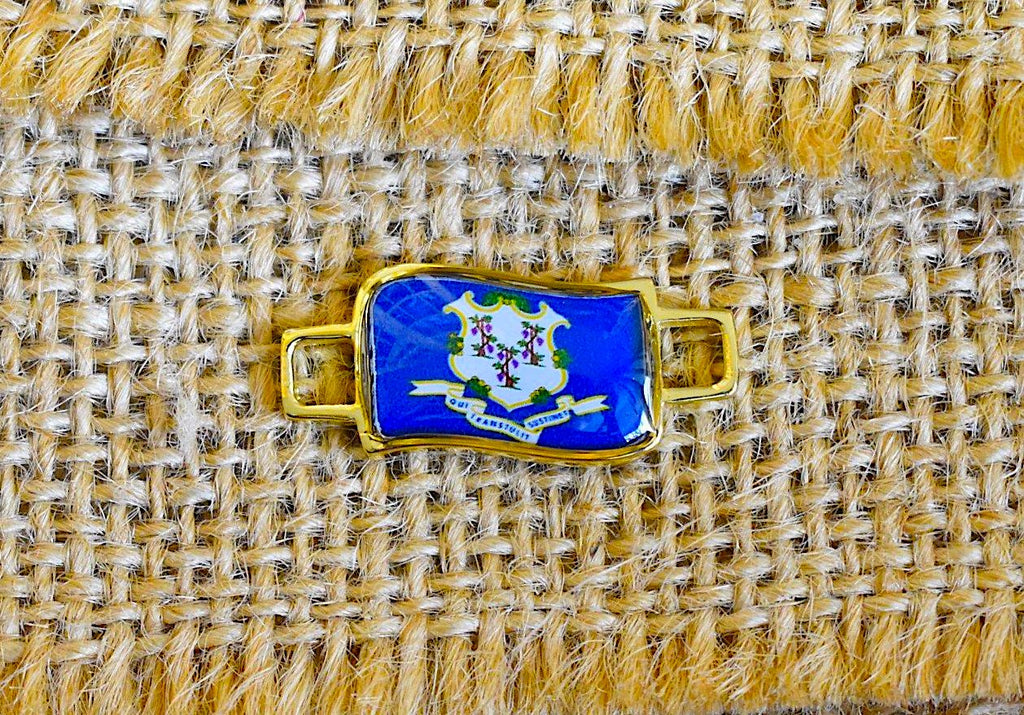 50 States In United State Flag Shoe Lace Keeper Union Worker Charm Work Boots