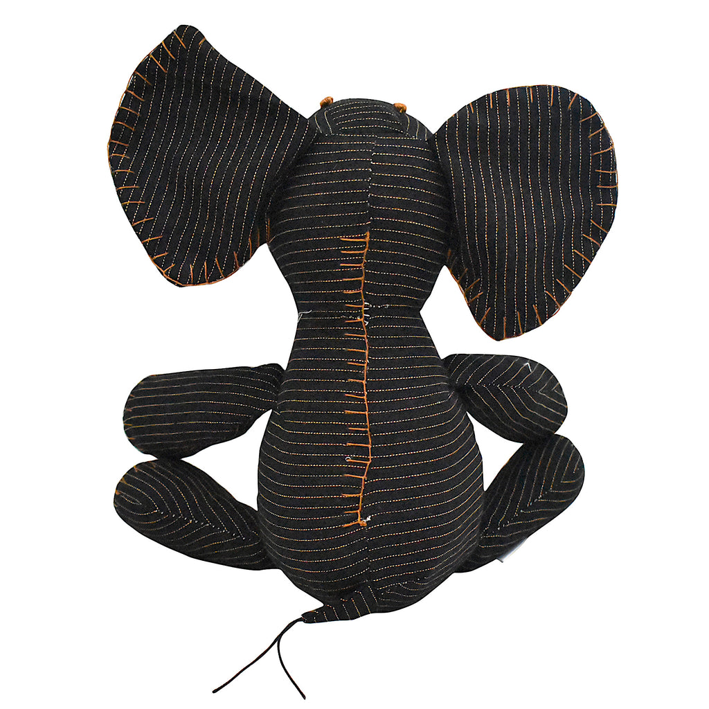 Burmese Elephant Stuffed Doll Handmade from Tradtional Myanmar Dress Longyi Toy