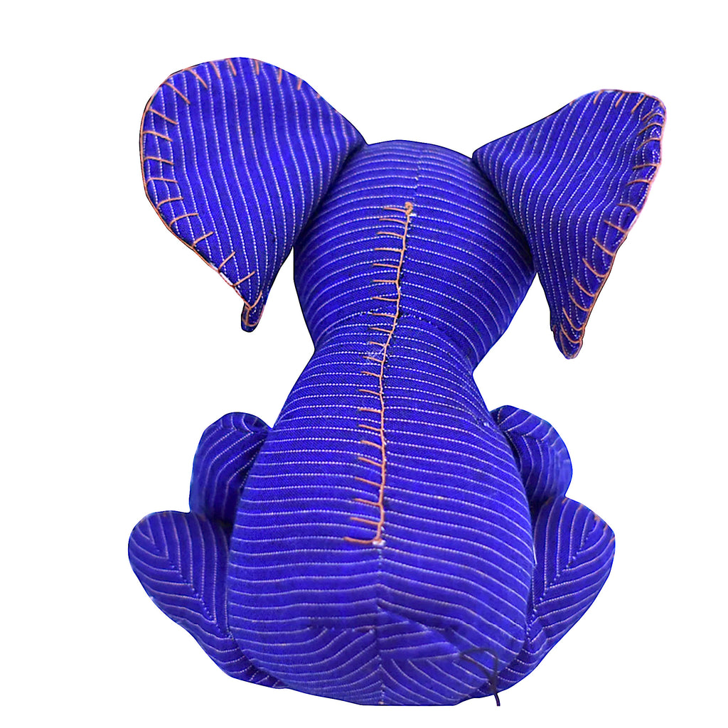 Burmese Elephant Stuffed Doll Handmade from Tradtional Myanmar Dress Longyi Toy