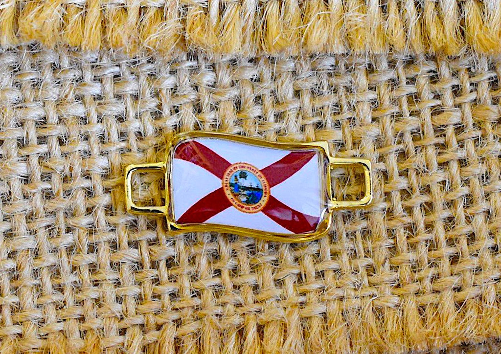 50 States In United State Flag Shoe Lace Keeper Union Worker Charm Work Boots