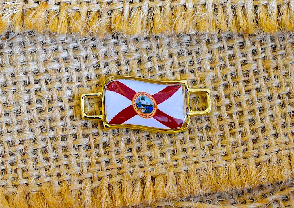 50 States In United State Flag Shoe Lace Keeper Union Worker Charm Work Boots