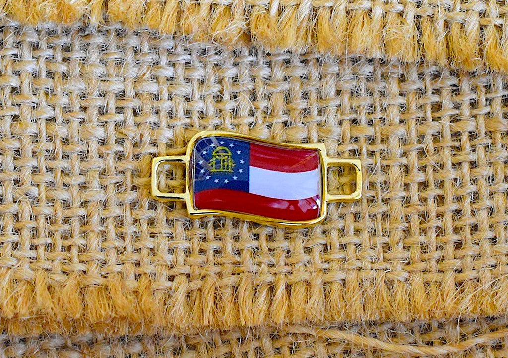 50 States In United State Flag Shoe Lace Keeper Union Worker Charm Work Boots