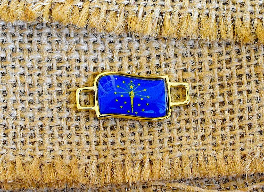 50 States In United State Flag Shoe Lace Keeper Union Worker Charm Work Boots