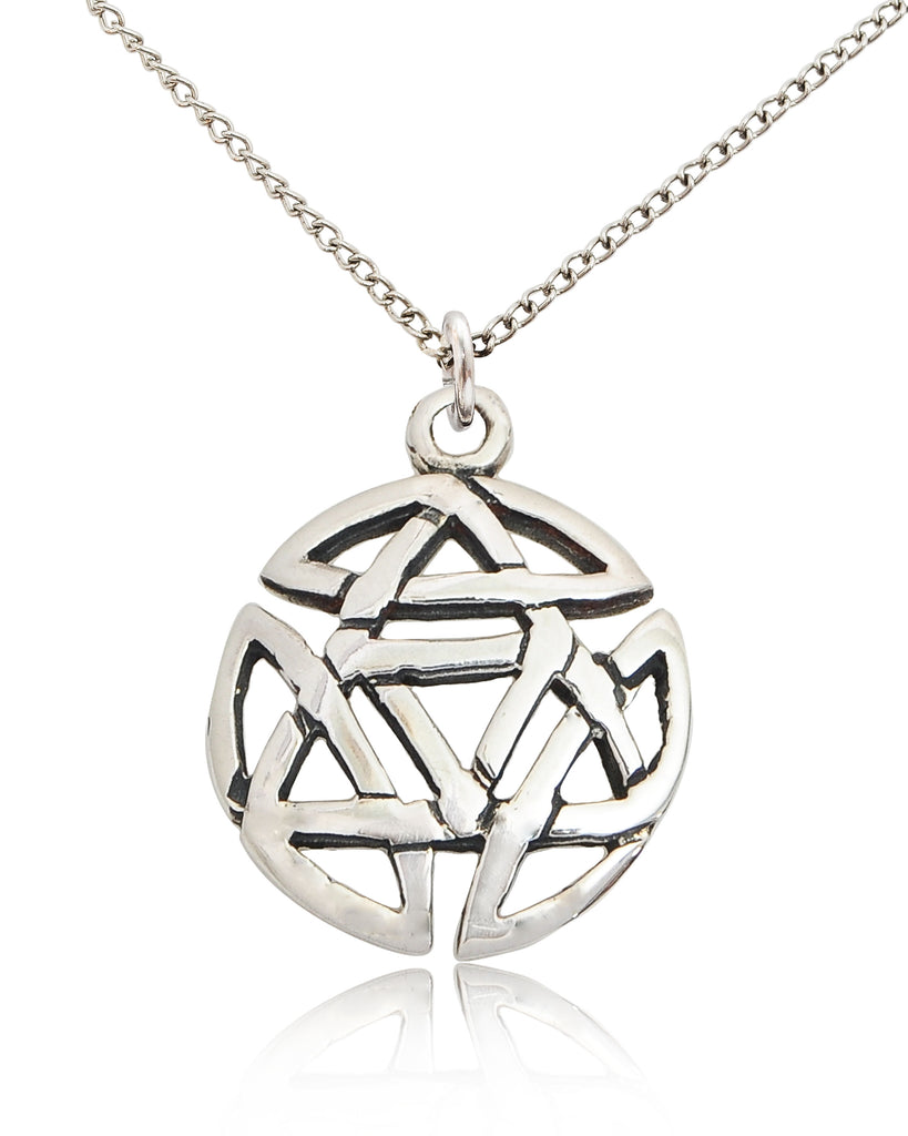 Jewish Star of David 92.5 Sterling Silver Brass Necklace Pendant Jewelry