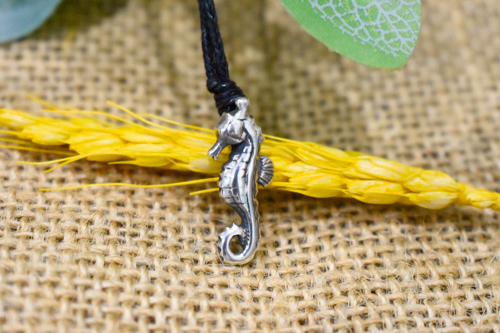 Sea Horse Handmade 92.5 Sterling Silver Gold Brass Necklace Pendant Jewelry