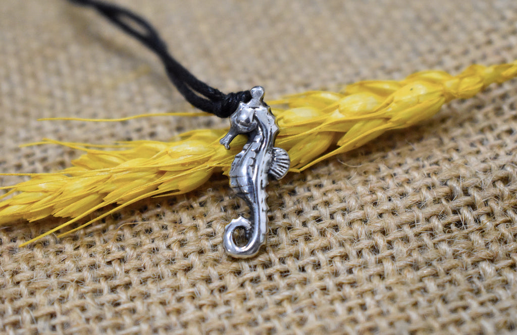 Sea Horse Handmade 92.5 Sterling Silver Gold Brass Necklace Pendant Jewelry