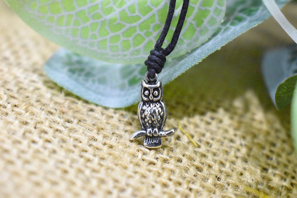 Stylish Owl Bird Handmade Gold Brass 92.5 Sterling Silver Necklace Pendant Jewelry