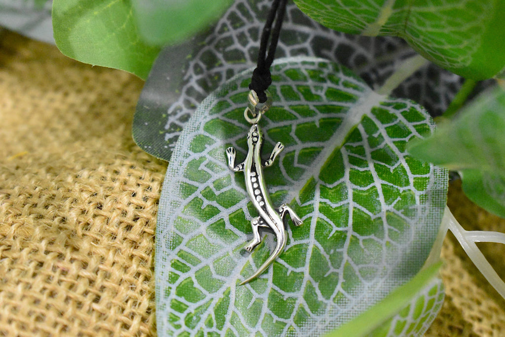 New Lizard 92.5 Sterling Silver Gold Brass Charm Necklace Pendant Jewelry