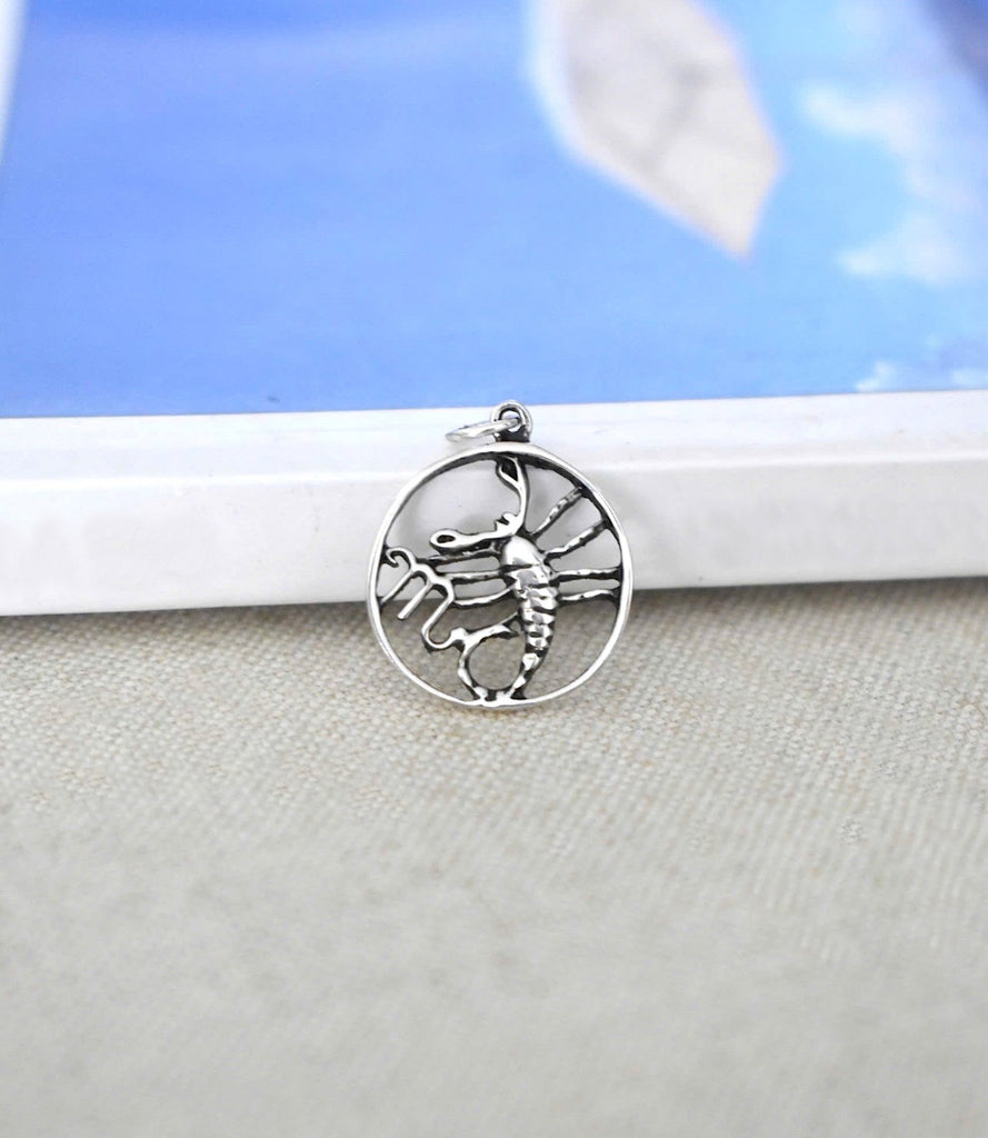 Scorpio Handmade 92.5 Sterling Silver Gold Brass Necklace Pendant Jewelry