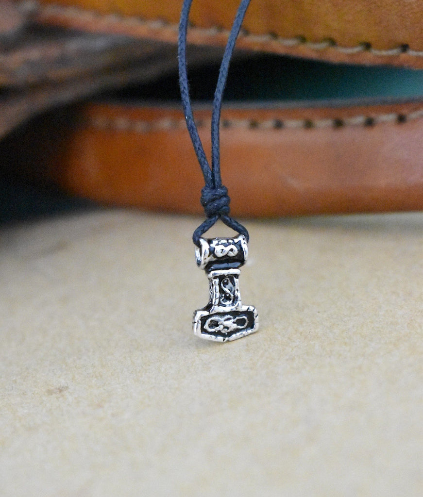 Thors Hammer 92.5 Sterling Silver Gold Brass Necklace Pendant Jewelry