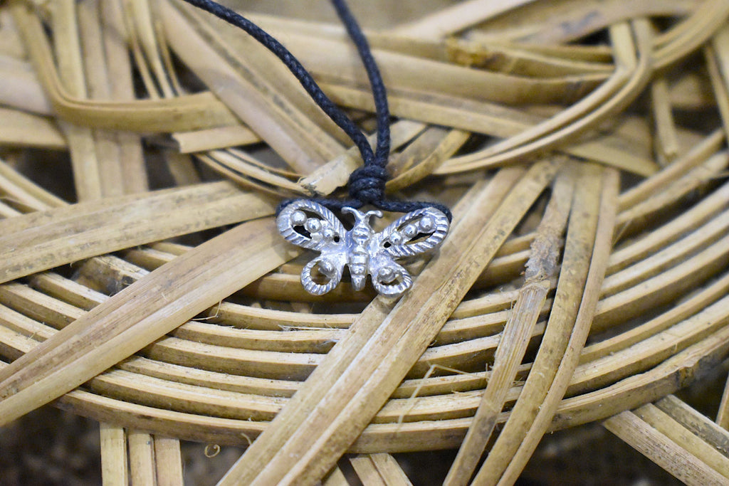 Flawless Butterfly Insect Sterling-silver Pewter Brass Necklace Pendant Jewelry