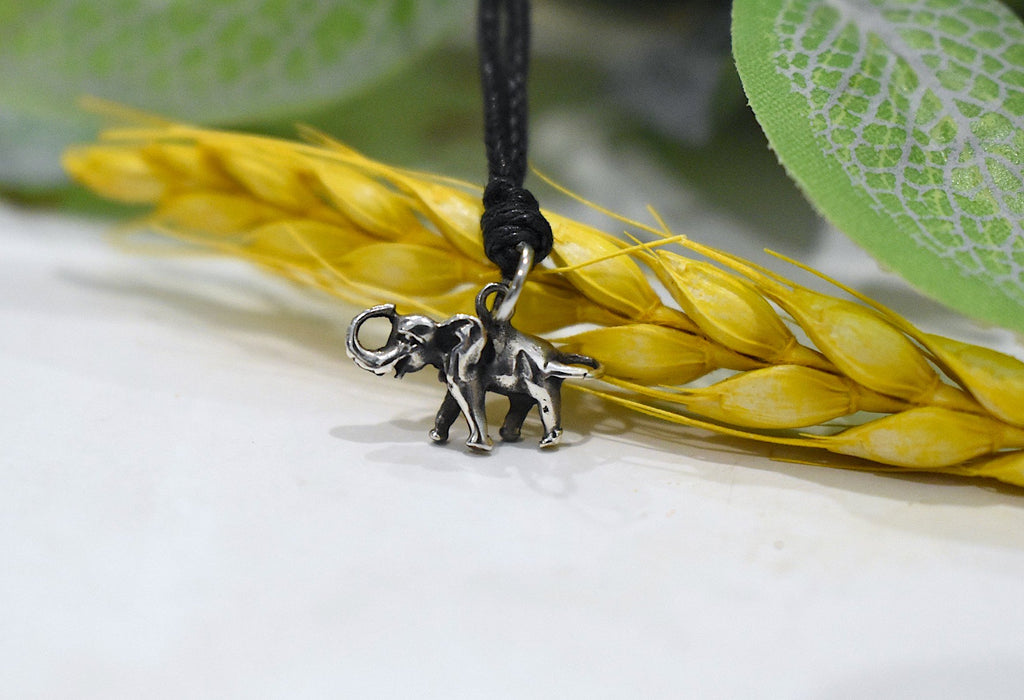 Walking Elephant 92.5 Sterling Silver Gold Brass Necklace Pendant Jewelry