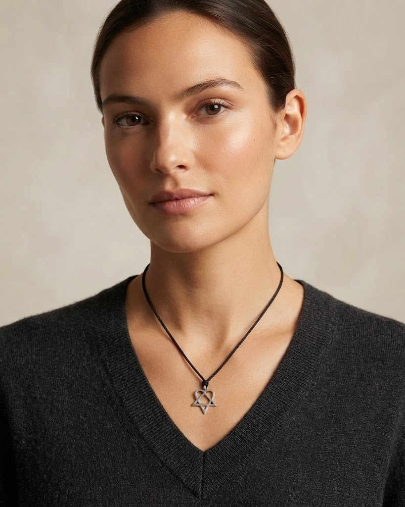 HIM Heartagram Silver Pewter Gold Brass Necklace Pendant Jewelry