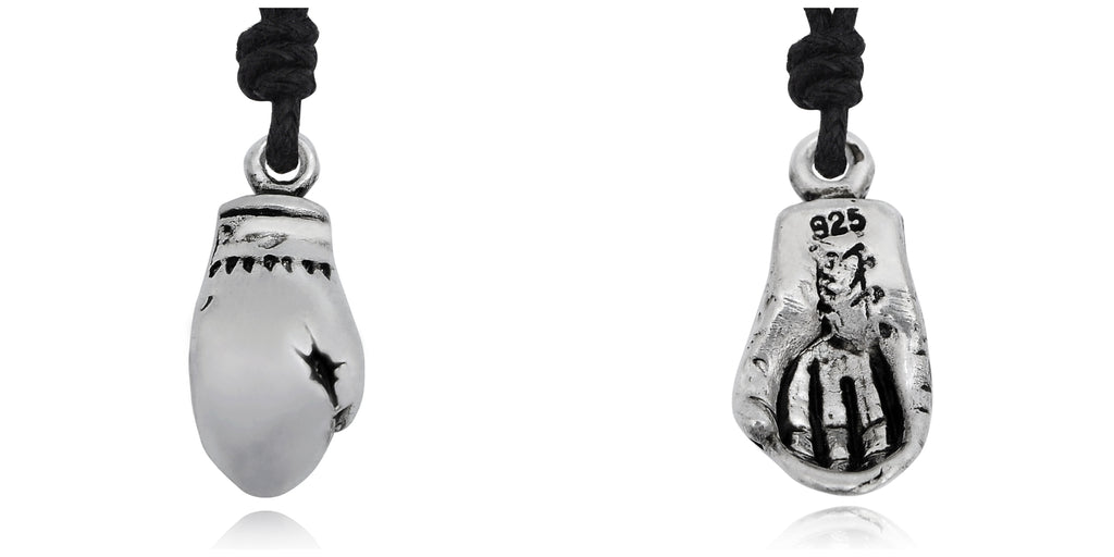 Boxing Glove Fighter MMA 92.5 Sterling Silver Pewter Gold Brass Necklace Pendant Jewelry