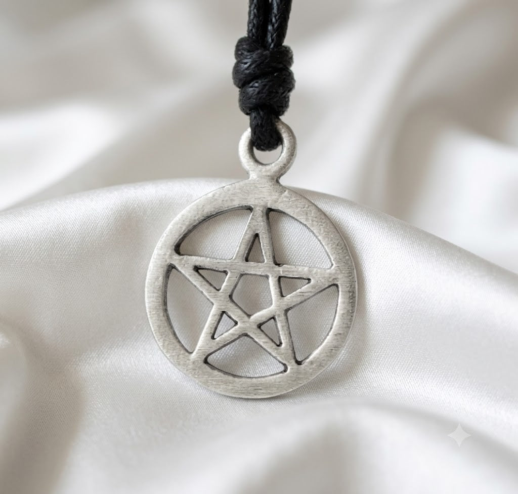 Durable Pentagram 92.5 Sterling Silver Pewter Brass Necklace Pendant Jewelry