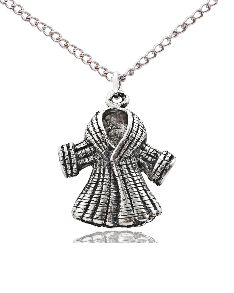 Winter & Fur Coat Silver Pewter Gold Brass Charm Necklace Pendant Jewelry