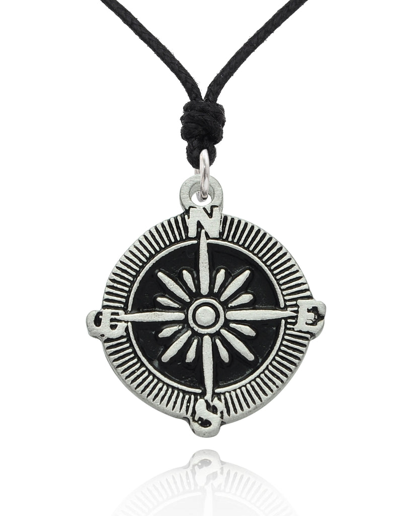 New Compass Explorer Silver Pewter Gold Brass Charm Necklace Pendant Jewelry